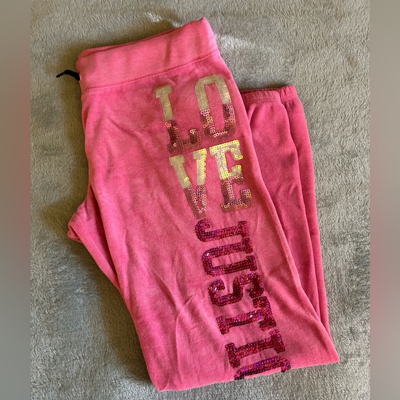 Justice Pink Sequined Comfy Pants - Picture 9 of 12